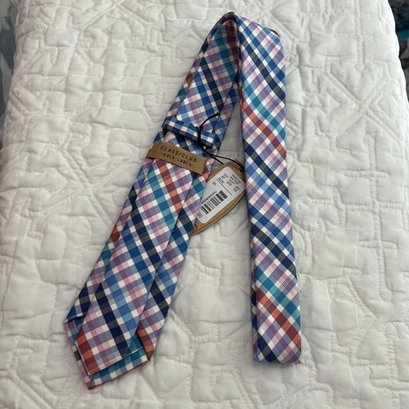 𝅺CLASSIC CLUB Gold Label pastel madras tie - Picture 2 of 5